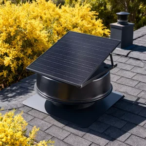 Solar Attic Roof Fan OEM ODM Brushless DC Motor Aluminum Alloy High Efficiency 1300RPM Roof Exhaust Fan
