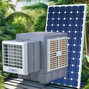 Solar DC Window Air Conditioner AC DC Solar Air Cooler Rechargeable Fan