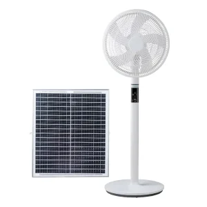 Solar Desk Fan 16 Inch 18 Inch Solar Fan Rechargeable DC