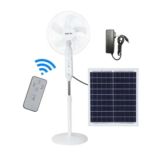 Solar Electric Fan 16inch Solar Panel Waterproof LED Solar Lighting Lithium Battery Long Solar Rechargeable HELIOS 9V 20W 25W