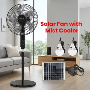 Solar Electric Fan with Panel Solar Panel Fan Solar Rechargeable Fan with Panel Lithium Battery