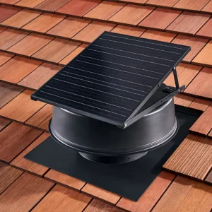 Solar Electric Powered Industrial Rooftop Exhaust Fan DC Brushless Motor Aluminum Alloy OEM Customizable
