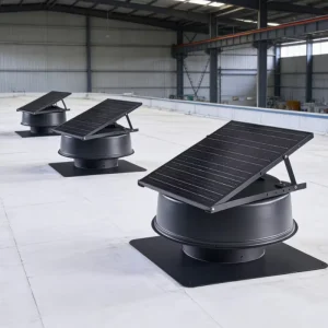 Solar & Electric Powered Roof Axial Fan Ball Bearing Aluminum Alloy 12” Blades 35-40W Turbo Air Cooler