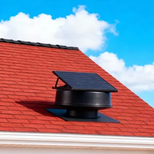 Solar Electric Roof Turbine Ventilation 12” Attic Heat Extractor Roof Venting Exhaust Fan OEM Ball Bearing Aluminum Alloy