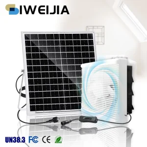 Solar Exhaust Fan with 20W Panel Wall Mounted Axial Fan for Kitchen & Attic Ball Bearing No Wiring Needed Easy DIY Installation