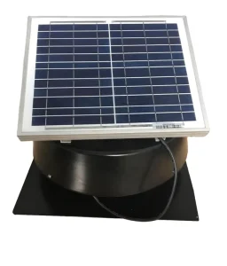 Solar Extractor Low Voltage Exhaust Fan Tilt 10W Solar Panel Max 660 CFM Custom Powerful Brushless DC Motor for Shed Garage Dome