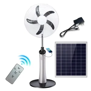 Solar Fan 16 Inch 18 Inch Rechargeable Solar Powered Metal ABS Floor Stand Fans with 20W 25W for Home Outdoor Use