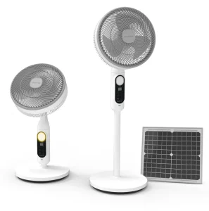 Solar Fan 360 Degree Air Circulation Led Light Rechargeable Fan With Solar Panel