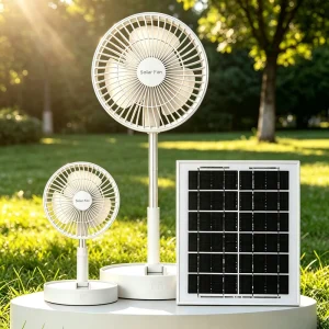 Solar Fan Ventiladores Rechargeable Portable Outdoor Fan Camping Foldable Rechargeable Solar Fan with Panel