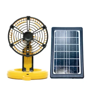 Solar Fan with Solar Panel 3-Speed Brushless Motor 5200mAh Battery 8-Inch Air Circulation Fan