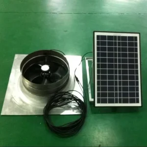 Solar Gable Fan Wall Mounted Exhaust Fan 10W Brushless DC Motor Aluminum Housing