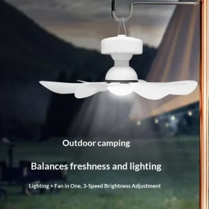 Solar LED Ceiling Fan Light Outdoor Camping Portable Charging Large Wind Power Photovoltaic Remote Control Solar Ceiling Light