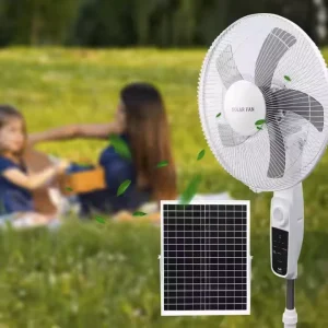 Solar Panel Fan 12 Hours for Home 16 Inch Charging DC Portable Table Fan Rechargeable Room Factory Price