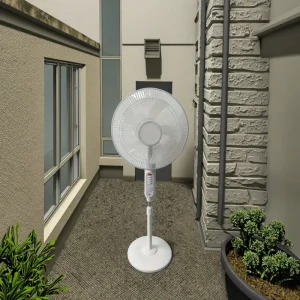 Solar Plastic Mechanical Control Charging Adjustable Height Oscillating Standing Fan A+++ Energy Efficiency 45 50dB Household