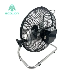 Solar Powered 12 14 16 Inch Electric Rechargeable Pedestal & Tower Fan AC DC Power Supply Stand Fan