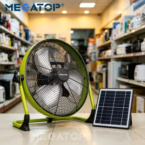 Solar Powered Floor Fan Pure Copper Motor 12 Speed AC DC Solar Charging USB Charging Emergency Fan for Vietnam Power Cut