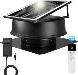 Solar Powered Industrial Attic Vent Fan Factory Garage Shed Ventilation Roof Mount Roof Extractor Exhaust Fan for Metal Building