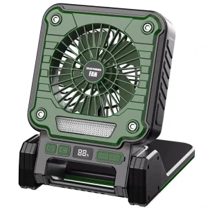 Solar Powered Multifunctional Camping Fan Light Portable High Speed LED Tent Fan for Camping Gear