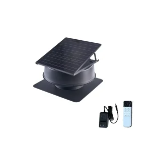 Solar Roof Exhaust Fan with Ball Bearing DC Brushless Motor Aluminum Alloy Blades for Industrial Ventilation