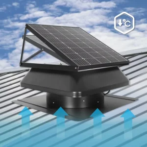 Solar Roof Vent Heat Reduction Powerful Brushless DC Motor 40W Solar Powered Ventilation Exhaust Fan 5 Year Warranty