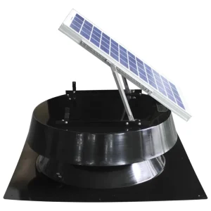 Solar Roof Ventilation Exhaust Fan 20W Oversize Flashing Max 1599 CFM Reduce Heat Moisture for Residential House Shed Garage
