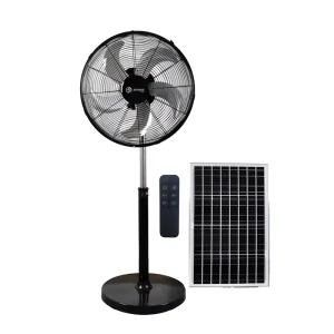 Solar Strong Wind 18 Inch Solar Standing Fan with Brushless Motor 18650 Lithium Cells 40W 4 6 Hours Outdoor Use