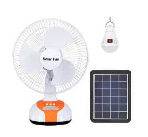 Solar Table Fan with USB Night Light 12 16 Inch Optional Bulk Home Camping Outdoor OEM ODM Acceptable