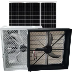Solar Wall Mounted Exhaust Fan Auto Temperature Control OEM ODM Customizable Stainless Steel Waterproof Off Grid Ventilation for