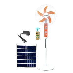 Solar powered Remote controlled Intelligent Control 18 Inch Outdoor indoor Large size High power Floor Fan for