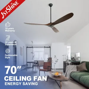 Solid Wood Ceiling Fan with Remote Control Quiet Indoor Decor DC Ceiling Fan