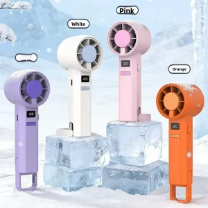 Southeast Asia Explosions S11 Handheld Fan USB Outdoor Hook 120 Digital High Speed Pocket Mini Fan 5 Blade 1200mAh 1 3h