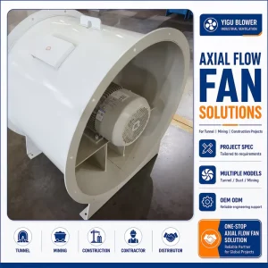 Stable Operation Long Service Life Custom Ventilation Kiln duty Axial Jet Fan for Boiler Ventilation Air Exhaust System