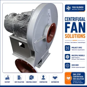 Stable Operation Low Noise Metal Centrifugal Blower Inline Duct High air Volume Fan Extractor for Manufacturing Plant