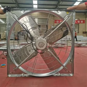 Stainless Steel 5 Blades Wall Fan Axial Fan Ball Bearing Electric 380V OEM ODM Xianghua 45” Circulation Cooling Fans