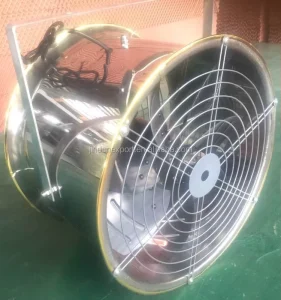 Stainless Steel Housing Hanging Axial Flow Type Air Circulation Exhaust Cooling Fan OEM ODM 380V for Greenhouse Chicken House