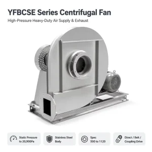 Stainless Steel Single Inlet Centrifugal Fan High Static Pressure Direct Drive Belt Drive for Ventilation Exhaust HVAC Supply