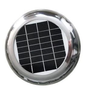 Stainless Steel Solar Vent Fan for RV Marine Boat Rooftop Tent Caravan Motorhome Truc