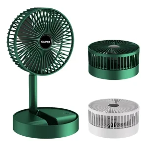 Standing Table Fan Rechargeable Desktop air Cooler Fan Mini Fan Fold Portable Usb