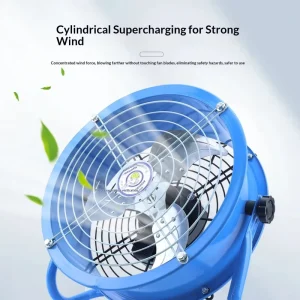 Stationary Silent High volume Rechargeable Pressurized Fan Industrial outdoor Duct Ventilation Powerful Exhaust USB powered