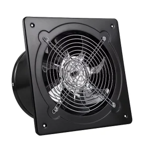 Steel Exhaust Fan 4″ 6″ 7″ 12″ 220V High Speed Square Axial Flow Black With Mesh Cover for Smoke Fan Various Size Wind Tunnels