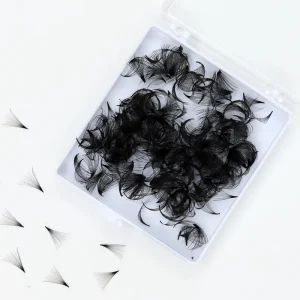 Stock Russian Wispy Short Root Premade Loose Fans 16d Korean Pbt Volume Eyelash Loose Premade Fans Lashes