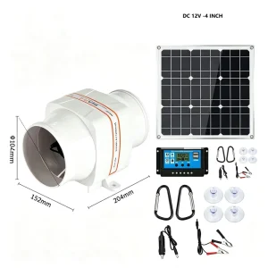 Straight DC Battery Powered Exhaust Fan for RVs and Yachts Air Exhauster