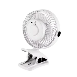 Strong Clip 12V USB Rechargeable Car Fan Portable 2 Speed Mini Air Vent Cooler for Dashboard Truck RV Office