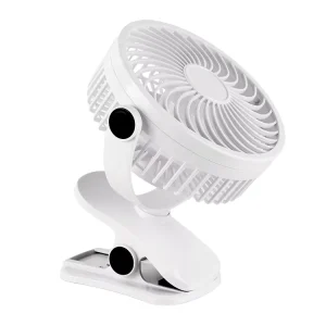 Strong Clip 12V USB Rechargeable Plastic Car Fan 2 Speed Quiet 6 Inch Blade Mini Air Cooler 40dB for Dashboard Truck RV Office