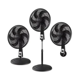 Strong Wind 18 Inch 3 in 1 Electric Pedestal Fan Oscillating Adjustable Height Mechanical Household Use Plastic Construction
