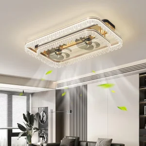 Strong Wind Modern AC Motor Ceiling Fans with LED Light and Remote Control for Living Room & Hotel Use
