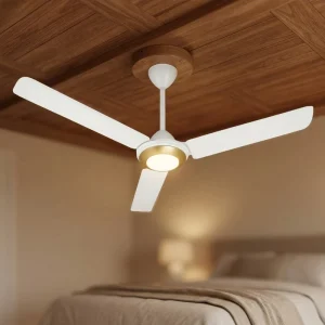 Stylish 56 Inch Ceiling Fan 220V High Performance Three Durable Metal Blades Excellent Airflow Quiet AC Motor