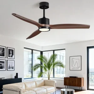 Stylish Ceiling Fan with Light Fixture Modern Energy Saving LED Ceiling Fan with Silent Motor Remote Control for Home