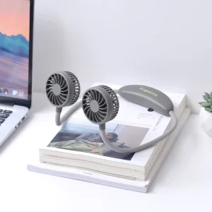 Stylish Energy Saving Electric Cooling Portable Wearable Neck Fan Outdoor Plastic Brushless Motor 3 Speed Battery