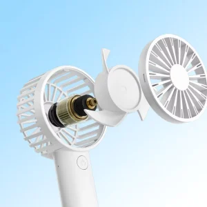 Stylish Portable Rechargeable Electric Handheld Mini USB Fan 1200 MAh Three speed Adjustable Wearable Brushless Motor Low Noise